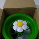 Catit LED Flower Fountain with Triple Action Filter, Cat Drinking Water Fountain, 3 L (9.0 x 8.3 x 7.7 Inches, Green)