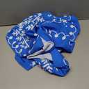 THLAI Women's Bohemian Floral Printed 2 Piece Set Crop Tank Top & Beach Party Maxi Dress Set Outfit Blue S /M