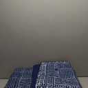Bless International Handmade Organic Cotton Kantha Quilt Luxury Comforter 3-Pieces Set - Lightweight Block Printed & Stitched - King Size, Indigo Color Bedspread (Includes 1 Quilt and 2 Pillow Shams)