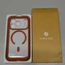 Miracase Magnetic for iPhone 17 Pro Case 6.3" [Compatible with MagSafe] Full-Body Phone Case with Built-in Glass Screen Protector & Camera Control,Drop Proof iPhone 17 Pro Cover, Orange