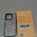 casevivid Compatible for iPhone 16 Case Cute Aesthetic - Durable Fashion Funny Phone Case - Girly Pink Spring Pattern Print Cover Design Black