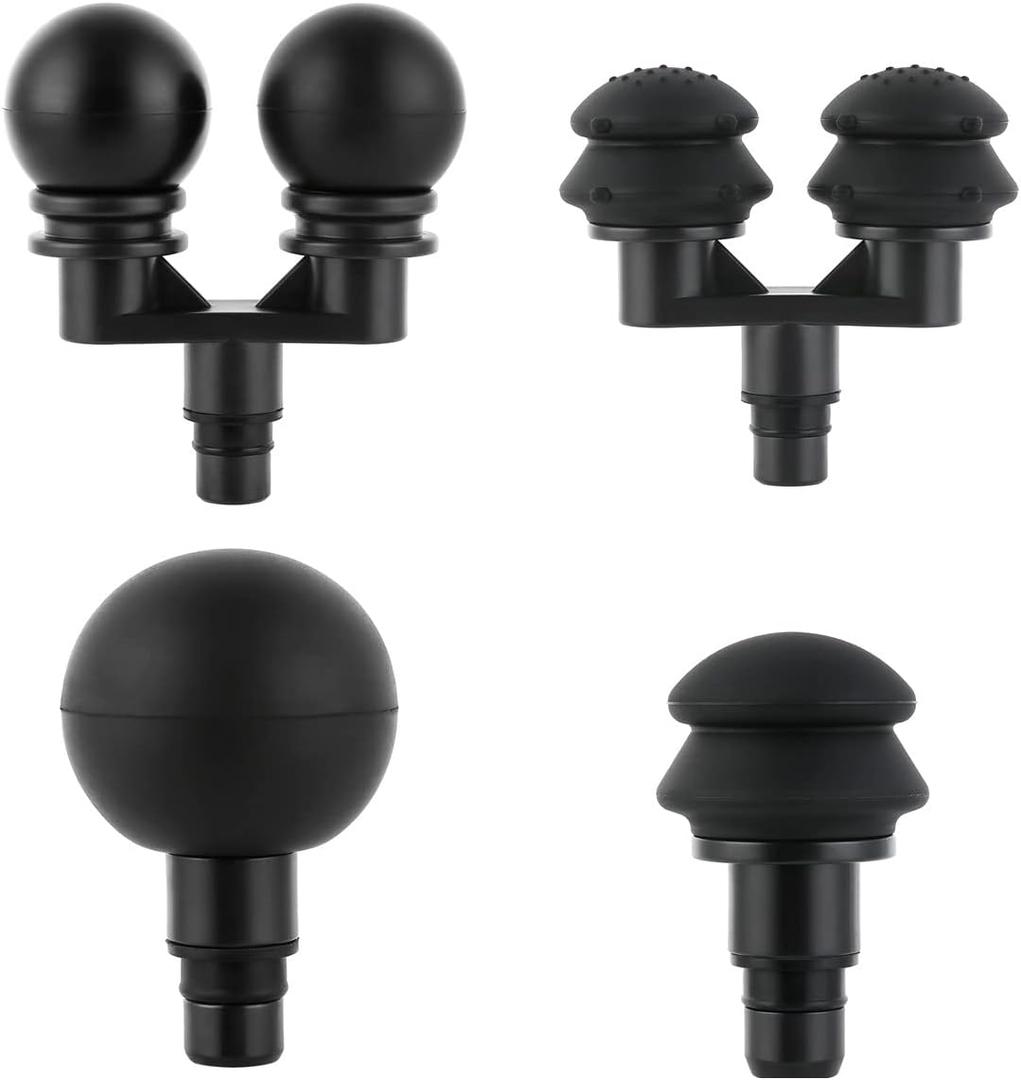 Massager Heads Massage Gun Soft Heads Replacement 4 Pack Massage Gun Adapter Double Head Attachment