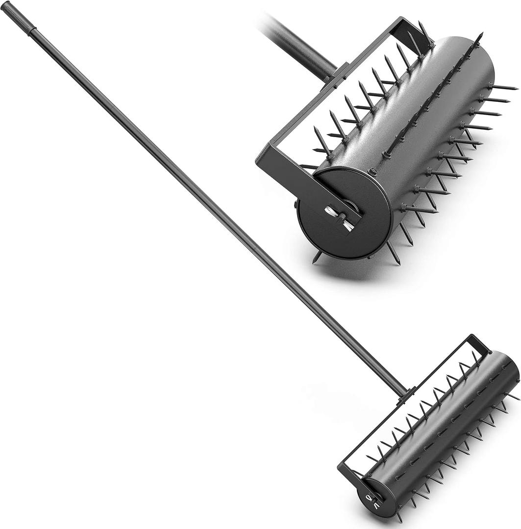 22-inch Lawn Aerator, Rolling Aerator Lawn Tool, Heavy Duty Lawn Aerator Tool, Grass Aerator & Garden Tools for Aeration & Soil Health