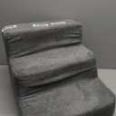 Dog Stairs for Small Dogs & Cats, 3-Step Non-Slip Pet Steps for Couch Sofa and Chair, Grey, 13.6" H
