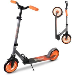 Nattork Kick Scooter for Age 6+ Kids Teens Adults, Max Load 240 LBS, Adjustable Height Foldable with 8" Large Wheels, Anti-Shock Suspension
