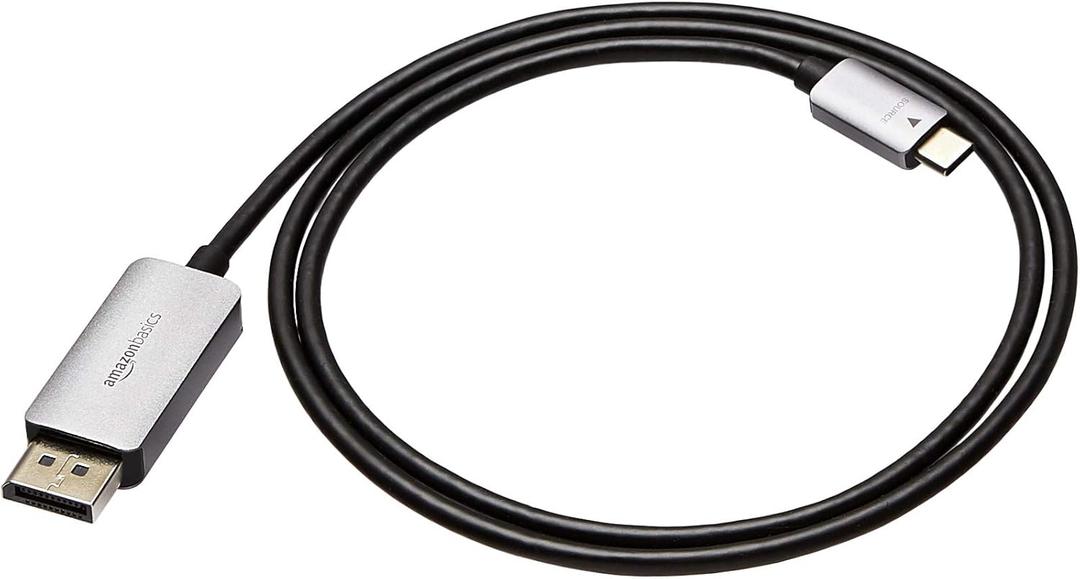 Amazon Basics Aluminum USB-C to DisplayPort Cable - 3-foot