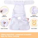 Reusable Dog Diapers Female 3 Pack Washable Premium Highly Absorbent Doggie Diapers, Flexible Puppy Diapers, Durable Leak-Proof Fruit Dog Diapers for Period Heat Incontinence Puppy Training, S