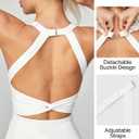 Heathyoga Tennis Dress with Built in Shorts and Bra Athletic Dress for Women Summer Cut Out Twisted Golf Workout Dress (White, S)