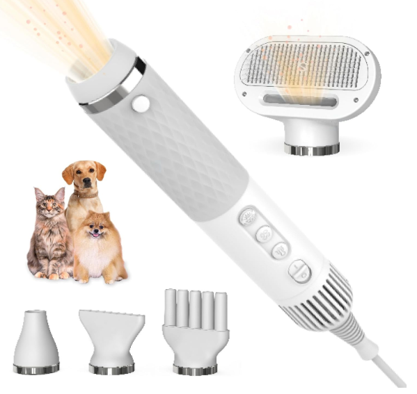 Kuubia 5 in 1 Pet Hair Dryer - High Velocity Blow Dryer for Dogs and Cats | Portable, Quiet & NTC Smart Temperature Control