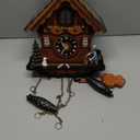 Kintrot Cuckoo Clock Traditional Black Forest Clock Antique Wooden Pendulum Quartz Wall Clock