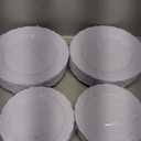 U-QE 100 Pieces White Disposable Plates - Premium Hard Plastic Plates for Wedding and Party Use Including 50 Dinner 10.25 '' & 50 Dessert 7.5 '' Plates