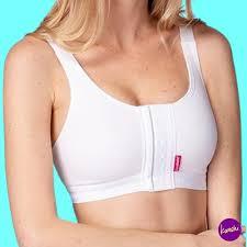 LIPOELASTIC Women's Post Surgery Compression Bra, Front Closure Bra (White, M)