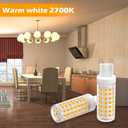 G9 LED Bulbs Dimmable 2700K G9 Bi-Pin Base T4 7W Replacement for 70 Watts Halogen,120V 800 Lumen 360Beam Angle Soft Warm White 6 Pack, Bathroom Vanity Light Fixture