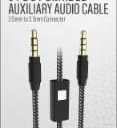 Acoustix 6 Foot Braided Auxiliary Audio Cable 3.5 mm To 3.5 mm Connector