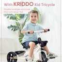 KRIDDO Kids Tricycles Age 24 Month to 4 Years, Toddler Kids Trike for 2.5 to 5 Year Old, Gift Toddler Tricycles for 2-4 Year Olds, Trikes for Toddlers, Sporty Styling, White
