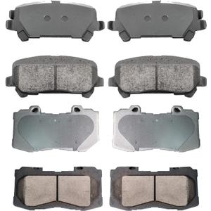 Replacement For Front and Rear Ceramic Disc Brake Pads Set 15-17 Chevrolet Colorado 15-20 GMC Canyon (D1802 D1806)