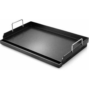 Utheer 25" x 16" Nano-Ceramic Nonstick Griddle for Gas & Charcoal Grills Universal Flat Top with Grease Groove, Reinforced Ridges & High Sidewalls, Perfect for Healthy Cooking, Parties & Camping