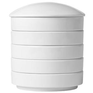 IMIKEYA 5 Layers Mixing Tray Set Round Porcelain Watercolor Palettes Sauce Dishes Stackable Small Nesting Bowls for Watercolor Gouache, 3.6x3.2inch