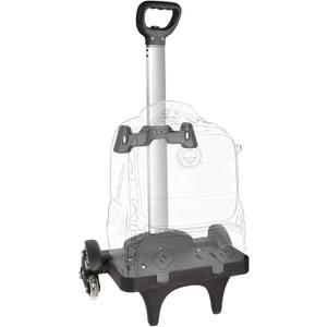 Backpack Trolley, Wheeled Cart Aluminum Alloy, Folding Trolley Cart for Schoolbag, 6 Wheels Luggage Cart