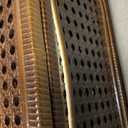 Rattan Box With Lids,Antique Color Rattan Decorative Box with vintage metal clasps,Size:14.96" x 9.65" x 5.91" (Antique Color)