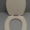 Bemis 1500EC 146 Almond Elongated Molded Wood Toilet Seat with Easy-Clean & Change Hinge