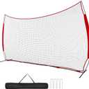 16x10FT Sports Barrier Net, Barricade Backstop Net with Upgrade Steel Frame, Protective Net for Baseball, Lacrosse, Soccer, Basketball & More
