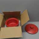 LE TAUCI 3 Quart Ceramic Dutch Oven - Lightweight, Non-Toxic, No Seasoning Needed- Oven, Microwave & Dishwasher Safe, Dutch Oven Pot with Lid for Sourdough, Soup & Stew, Chili Red