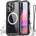 AICase Waterproof Case for iPhone 16 Pro(6.3") with MagSafe Clear Water Proof,Snowproof,Dustproof and Shockproof,IP68 Real 360 Full Body Protection Fully Sealed Underwater Cover for iPhone 16 Pro