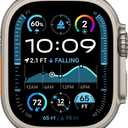 Apple Watch Band - Ocean Band (49mm) - Black with Natural Titanium Finish - Regular