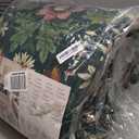 9x12 Dark Green Vintage Floral Area Rug,Washable Large Boho Living Room Rugs,Botanical Print Non-Slip Stain Resistant Lightweight Carpet for Bedroom Dining Room Nursery