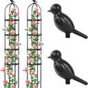 2 Pack Garden Trellis for Climbing Plants, 69 Inch Metal Garden Obelisk Trellis for Climbing Plants Outdoor Indoor, Adjustable Heights Round Plants Climbing Support for Potted Vines Rose Cucumber
