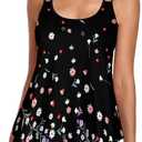 Womens 2025 Tankini Swimsuits Tummy Control Flowy Swimwear Two Piece Bathing Suits Swim Tank Top with Boyshorts 3XL