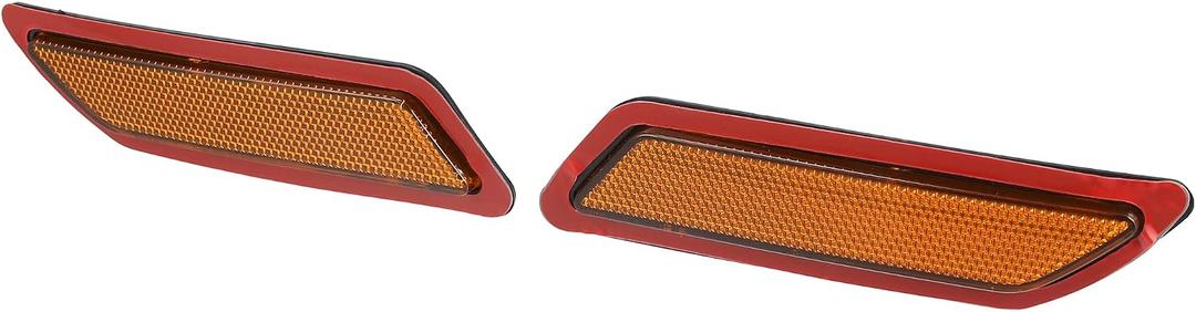 X AUTOHAUX Pair Front Bumper Reflector Side Marker 63147274521 63147274522 for BMW F30 F31 3-Series 2013-2015 Replace Amber Color Reflector Yellow