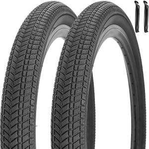2 Pack 12 1/2 X 2 1/4(12.5x2.25) 14/16/20 x 2.125 Bike tire 12.5/14/16/20 Inch Bike tire Kids Folding Replacement Bicycle Tires Fits Most Kids Bikes and BMX Tires