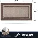 PURRUGS Dirt Trapping Door Mat 34" x 60", Non-Slip Machine Washable Entryway Rug, Entrance Mat, Indoor Front Door Mat, Super Absorbent Entry Rug for Muddy Shoes & Paws, Beige & Grayish Brown