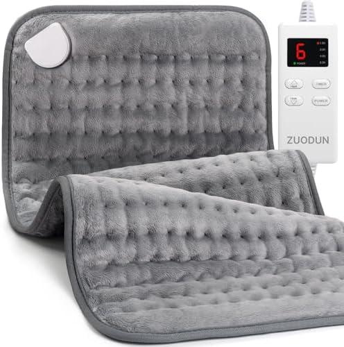 Heating Pad for Back, Neck, and Shoulder Pain Relief, Electric Heat Pad with 6 Heat Levels, Moist Heat Option, Auto Shut-Off, Birthday Christmas Gifts for Women Men Mom Dad Grandma, Gifts for her