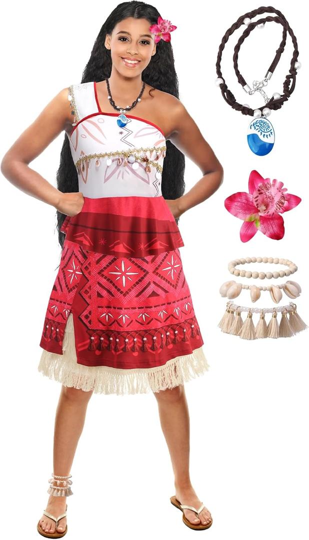 Princess Costume with Accesories for Women,Ocean Princess Dress for Adults,Halloween Costume Party Dress Up (Medium)