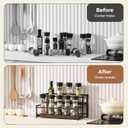 Coffee Syrup Rack Organizer, 2-Tier 10 Syrup Bottles Holder Stand for Coffee Bar, Liquor Bottle Display Shelf Bar Shelf Stand Countertop Rack for Syrup, Wine, Spice