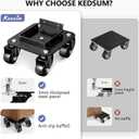 KEDSUM 1500LBS Furniture Movers with Wheels, Heavy Duty Furniture Dolly Set of 4, Dolly Kit Furniture Lifter Tool with Removeable Baffles for Appliance, Sofa, Pool Table