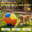 Herding Ball for Dogs, Inflatable Dog Ball for Outside Play, Calming Jumbo Ball for Dogs with Handles, Interactive Herding Toys for Border Collies, Australian Shepherds, Blue Heelers, Horses (18'')