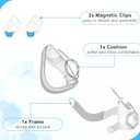 AirFit F20 Mask Cushion and Frame Set - Includes Large Mask Cushion, Frame & Clips - F20 Full Face Masks CPAP Accessories Supplies(L)