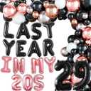 LaVenty 25 PCS Last Year In my 20S Birthday Decorations 29th Birthday Decorations for Men 29 Balloon Number 29 Balloons