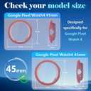Liuyuxi 2 Pack Soft TPU Case Compatible with Google Pixel Watch 4 45mm, Anti-Scratch High-Definition Clear Cover with All-Around Protection for Pixel Watch 4 Smartwatch.