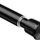 Small Tension Rod 18-28Inch 1Pack Black Tension Curtain Rod Spring Adjustable Curtain Rods No Drill For Window, Bathroom, Kitchen, Closet, Doorway