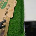 LOOBANI Large Dog Grass Pad with Tray - 35x23in Dog Litter Box with 2 Artificial Grass Patch + 2 Washable Pee Pads - Quickly Absorbency Indoor Outdoor Potty for Patio Balcony Apartment Use