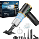 JIXINMIYUE Car Handheld Vacuum Cordless: Car Vacuum Cleaner with 16000Pa Ultra-Strong Suction, Brushless Motor & HEPA Filter - Lightweight Design for Drivers and Office Workers - Bone Black