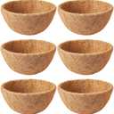 6 Pack 16 Inch Coco Liners for Hanging Baskets - Natural Hanging Basket Liners Coconut Liners for Planters Coconut Fiber Planter Liner for Wire Baskets and Flowers Outdoor Garden Decor