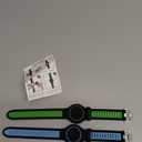 [2-Pack] Waterproof Bracelet for AirTag 2nd Gen (2026) & 1st Gen, Silicone Airtag Wristband Holder Full Coverage Protective Cover Hidden Air Tag Holder for Kids Child Elderly (Blue+Green)