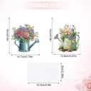 Tontut 2 Pcs Flower Diamond Art Painting Desktop Jewelry Kits, DIY Special Shape Diamond Art Desktop Decorations for Home Office Desktop Decoration Art Crafts, TT-US-BL2004