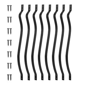 Sidasu 61-Pack 32.25 Inch Metal Balusters, Staircase Spindles With Screws, Wavy Iron Railing for Outdoor Stair Deck Porch